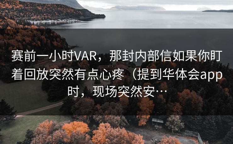 赛前一小时VAR，那封内部信如果你盯着回放突然有点心疼（提到华体会app时，现场突然安…