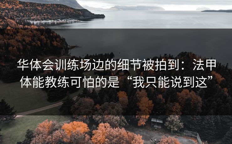 华体会训练场边的细节被拍到：法甲体能教练可怕的是“我只能说到这”